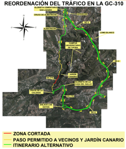 El cierre es necesario para acometer los trabajos de conexión del nuevo tramo de carretera con la de La Calzada (Foto TA)
